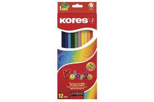 Kores Farbstifte, KOLORES Buntstifte 3-eckig, 12 Farben