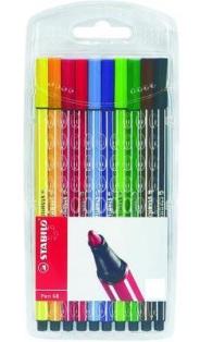 STABILO Filzstifte, Faserschreiber Pen 68, 10 Farben, 1.0mm