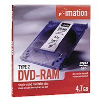 Imation Optical Disc, DVD-RAM, Type 2, einseitig beschreibbar, 4.7GB, Einzelstück