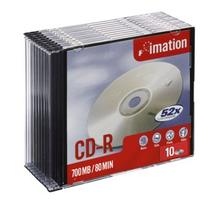Imation Optical Disc, CD-R, 52-fach, bedruckbar, weiss, 700MB/80min, 10er Pack JewelCase