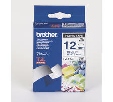 Brother P-touch Schriftband-Drucker Zubehr, blau/weiss, 12mm x 3m, Textilband