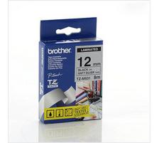 Brother P-touch Tape, schwarz/silber metalic matt, 12mm x 8m