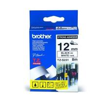 Brother P-touch Tape, schwarz/weiss, 12mm x 8m, Strong Adhesive