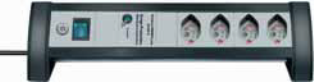 Brennenstuhl berspannungsschutz, schwarz/grau, Premium-Office-Line, 4 Steckdosen