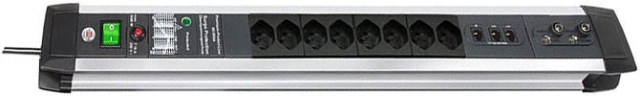 Brennenstuhl berspannungsschutz, schwarz/alu, Premium-Protect-Line, 8 Steckdosen