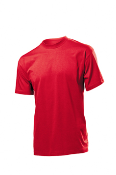 Stedman Tonertransfer - Tshirt, Standard, Baumwolle 155g, rot